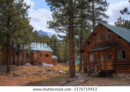 Cabins Rocky Mountains Stock Photo Edit Now 1176719413