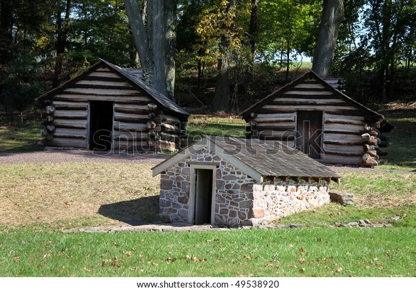 Cabins Used By Revolutionary War Soldiers Stock Photo Edit Now