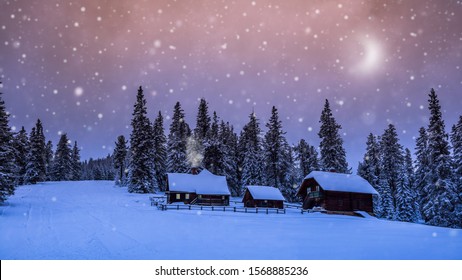 Cabin Woods Snow Images Stock Photos Vectors Shutterstock