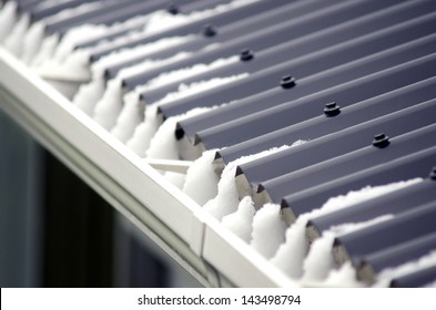 CABLE BAY, NEW ZEALAND - JUNE 20:Hail On A House Roof.It Causes About $1 Billion Dollars In Damage To Property And Crops Each Year, According To The National Oceanic Atmospheric Administration (NOAA)