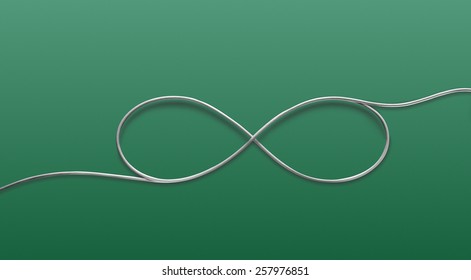 A cable bent into the shape of infinity