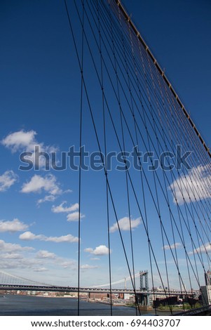 Similar – Image, Stock Photo over the bridge New York