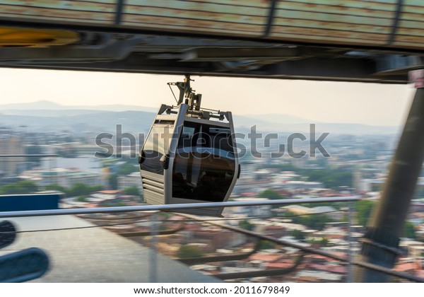 Cable car above Tbilisi,\
Georgia