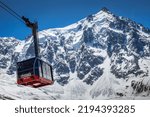 Cable car to Aiguille du Midi, Mont Blanc Massif, Chamonix, Eastern France