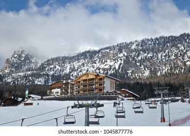 Cable Car In Alta Badia, Dolomites, Italy