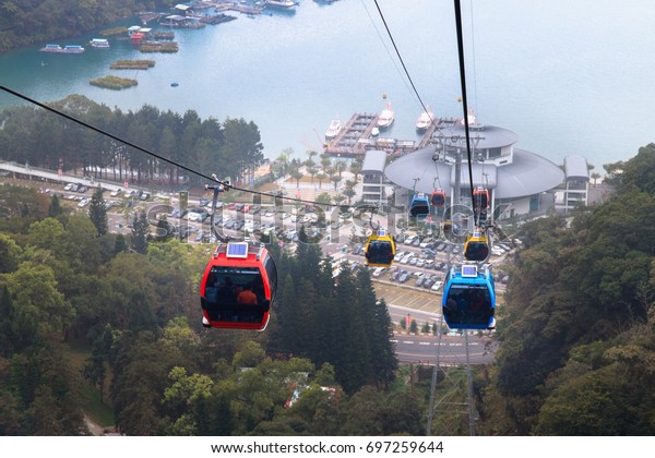  It is a cable car between the Sun\
Moon Lake and the amusement park,in Taiwan\
Asia