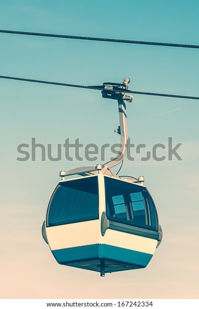 Cable car in Expo\
district, Lisbon, Portugal\
