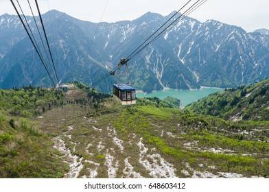 Cable Car At Japan Alps Tateyama Kurobe Alpine Route