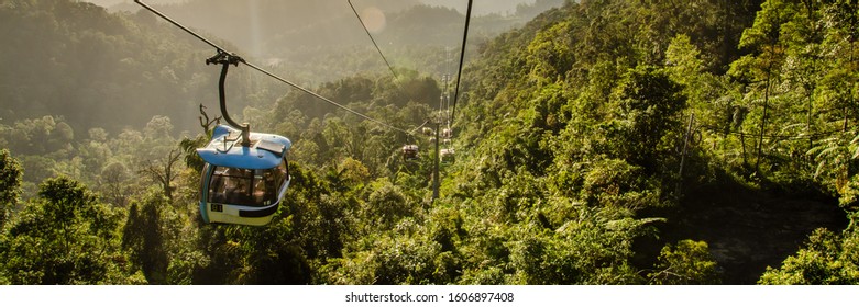 Cable Car In Jungle Of Genting Highlands In Malaysia