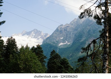 Cable car in the mountains