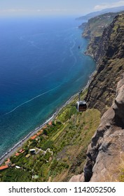 Cable Car On The Cliff On Madeira Island