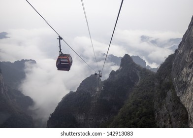 Cable Car On Tianmen Mountain China 