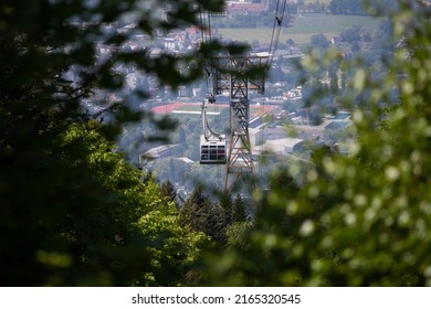 The Pfänder Cable Car Overlooking Lake Constance. Below Is The Austrian Town Of Bregenz. 