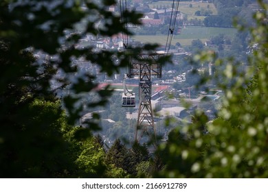 The Pfänder Cable Car Overlooking Lake Constance. Below Is The Austrian Town Of Bregenz. 