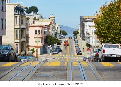 Cable Car In San Francisco, California, USA