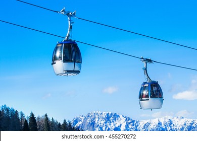 Cable Car In Ski Resort Nassfeld, Austria.