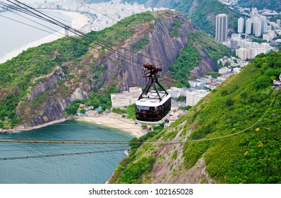 The Cable Car To Sugar Loaf In Rio De Janeiro