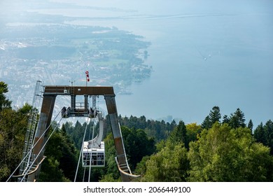 Pfänder Cable Car With A View Of Lake Constance