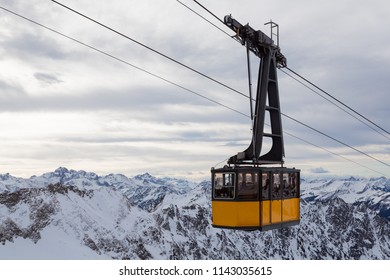 Cable Car In A Winter Landscape