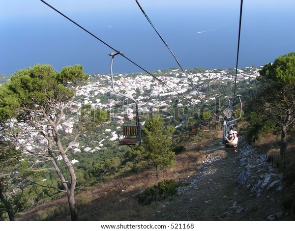 Cable Chair Ride Capri Italy Stock Photo Edit Now 521168