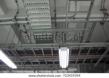 Cable ladder install at indoor