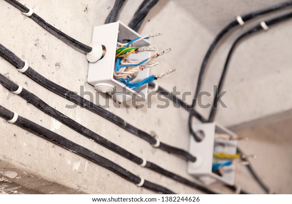 Cable Laying Ceiling Electrical Wires On Stock Photo Edit Now