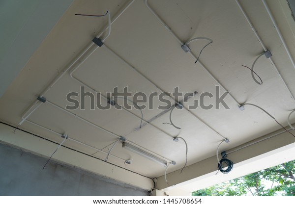 Cable Laying Ceiling Electrical Wires On Stock Photo Edit Now