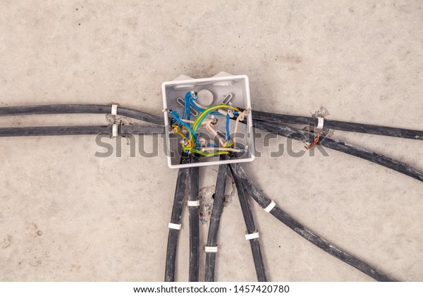 Cable Laying Ceiling Electrical Wires On Stock Photo Edit
