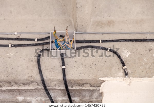 Cable Laying Ceiling Electrical Wires On Stock Photo Edit Now