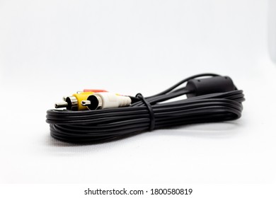cable with rca input on a white background