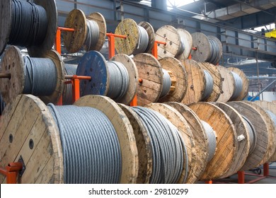 Cable Spool Inside Factory