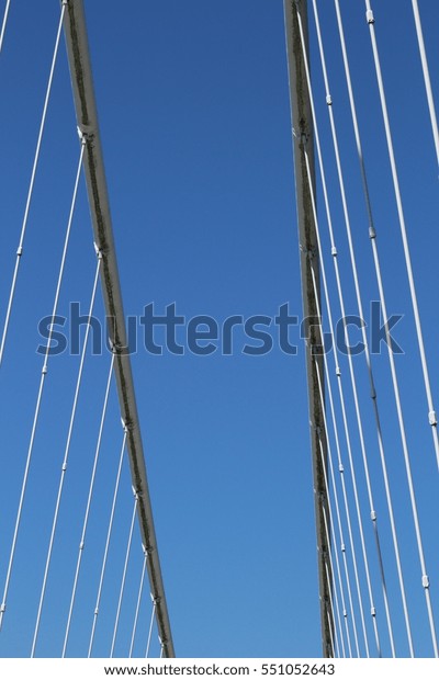 Cable stayed bridge/This is a detail of cable\
stayed bridge.