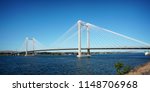 cable suspension bridge over Columbia river in Tri-Cities Washington state