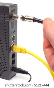 Cable Telephone Modem With Connectors