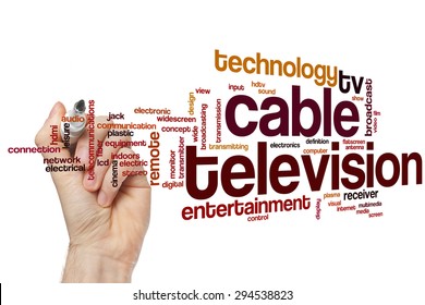 Cable Television Word Cloud Concept