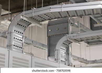 Cable Tray Accessories Connect Distribution Control Stock Photo ...