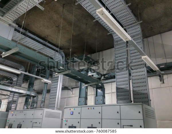 Cable Tray Material Support Electrical Cable Stock Photo