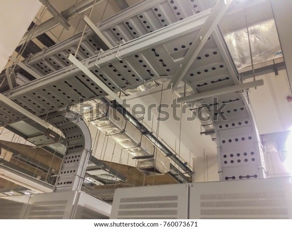 Cable Tray On Ceiling Building Stock Image Download Now