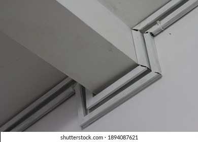 cable tray pvc is neatly attached to the wall

