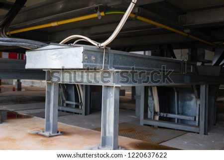 Cable from cable trench to panel