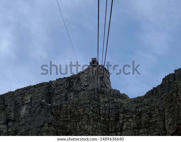 The\
cable way to Table Mountain, Cape town, South\
Africa