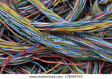 Cables of computer and internet network 