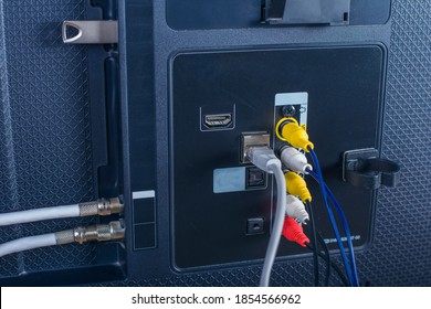 Cables Plugged Backside Television Tv Stock Photo 1854566962 | Shutterstock