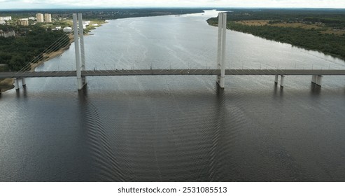 Cable-stayed bridge in Cherepovets. Engineering structures, transport interchanges.