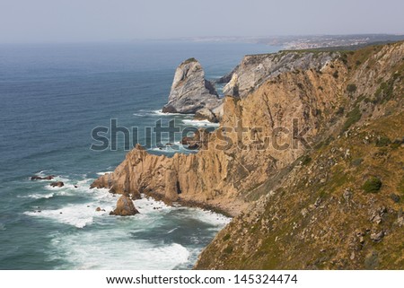 Cabo da Roca (Cape Roca) is a cape which forms the westernmost extent of mainland Portugal and continental Europe (and by definition the Eurasian land mass).