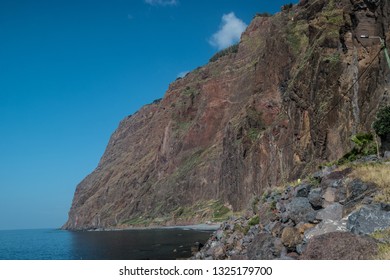 Cabo Girao Sea Cliffs Near Camera De Lobos, Madeira, Portugal.