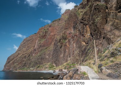 Cabo Girao Sea Cliffs Near Camera De Lobos, Madeira, Portugal.