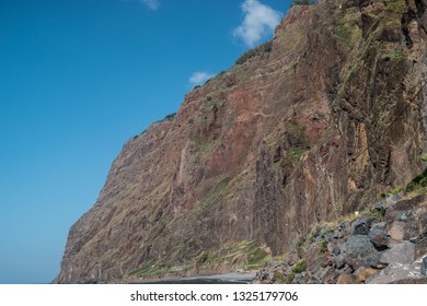 Cabo Girao Sea Cliffs Near Camera De Lobos, Madeira, Portugal.