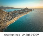 Cabo resorts on the Pacific Ocean beach, Baja California