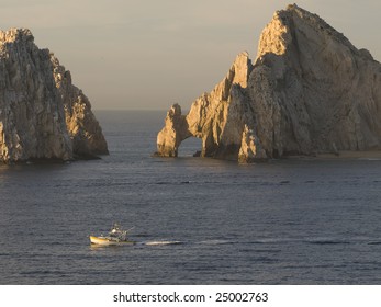 Cabo San Lucas Arch  Taken From A Balcony On A Cruise Ship, During Sunrise.